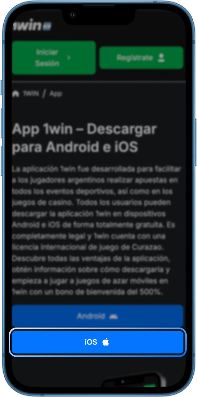 Hemos preparado instrucciones para usted sobre cómo instalar la aplicación de casino en línea 1win en su teléfono iOS.
