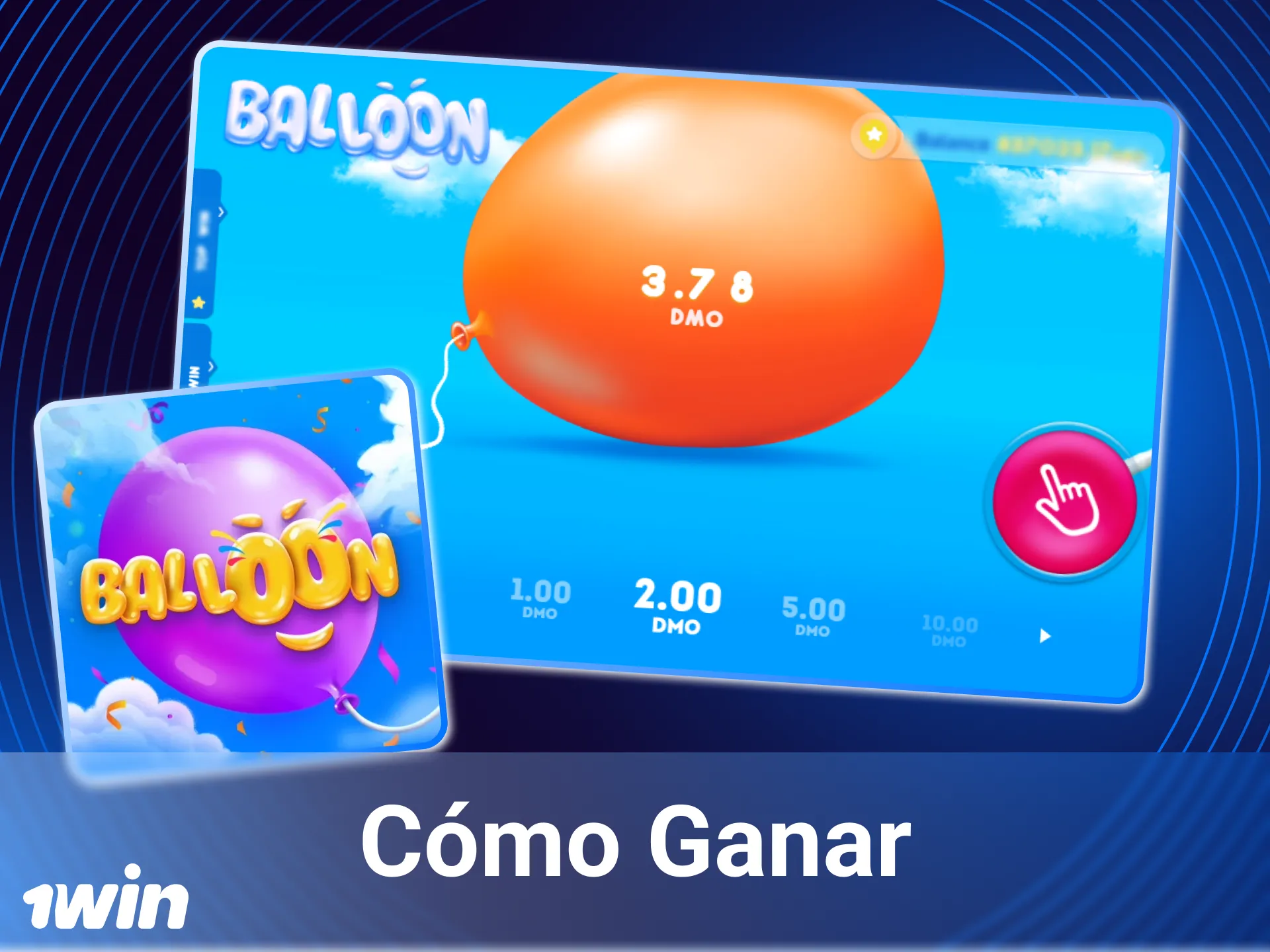 Elija la mejor estrategia para jugar Balloon en el casino en línea 1Win.