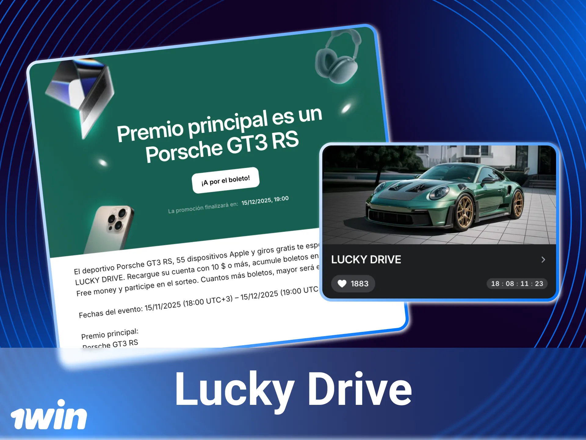 Participe en el torneo Lucky Drive en el casino en línea 1win.