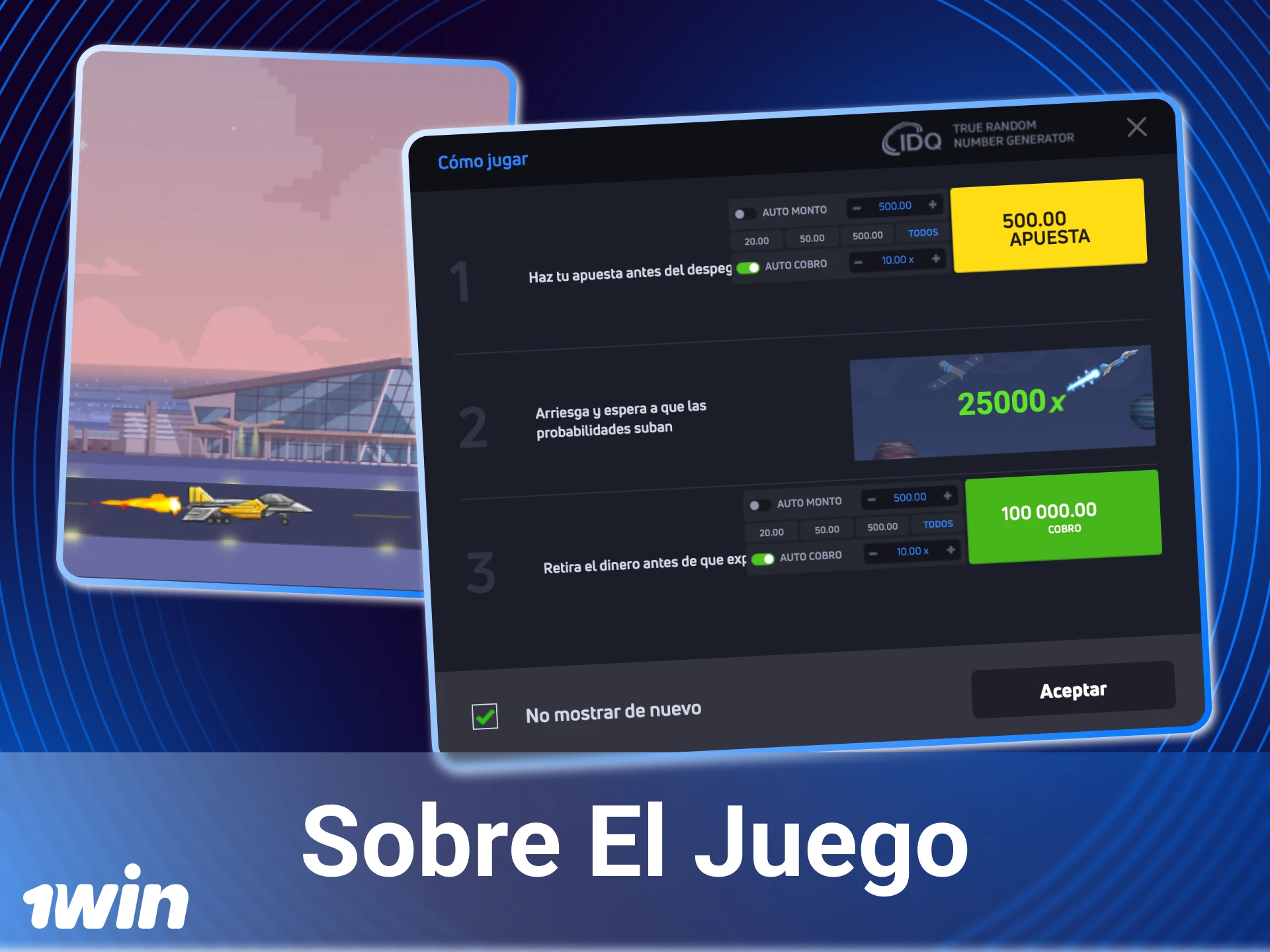 Obtenga más información sobre las reglas del juego Jetx en el casino en línea 1win.