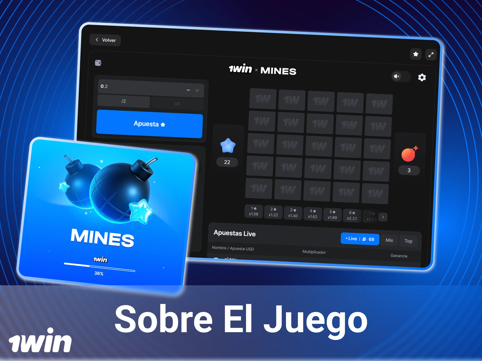 Cuál es el propósito del juego de minas en el casino en línea 1win.