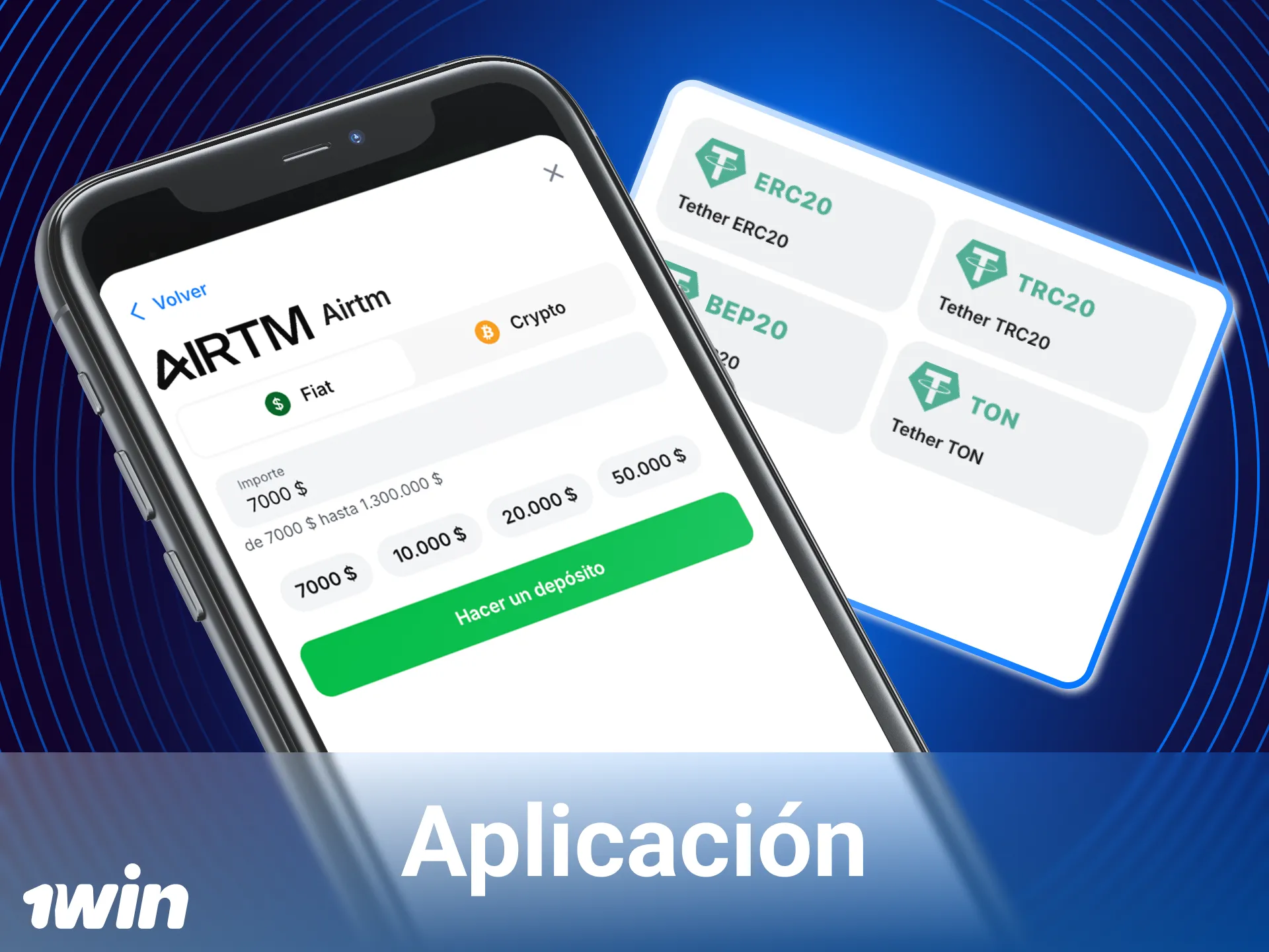 Los jugadores pueden realizar depósitos y retiros directamente desde la aplicación del casino en línea 1win.