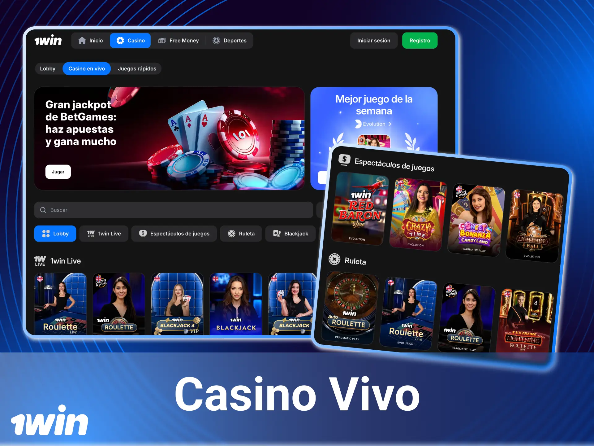 En el casino online 1win, encontrarás una sección con juegos de casino en vivo.