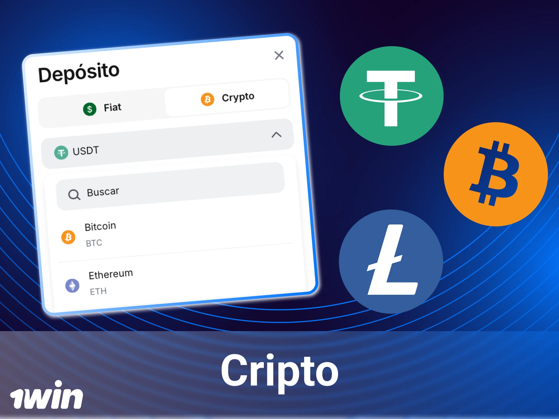 En el casino en línea 1win, los jugadores pueden usar criptomonedas para realizar depósitos.