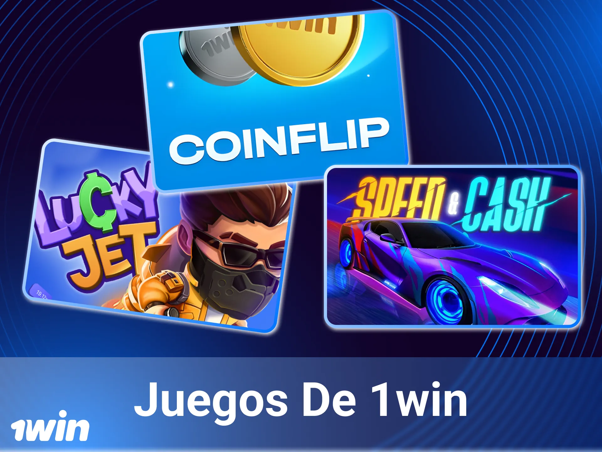 Elija entre Lucky Jet, Speed ​​​​and Cash y Rocket Queen en el casino en línea 1win.