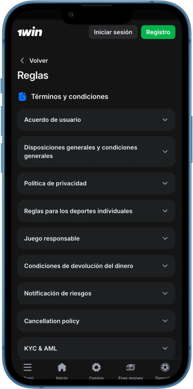 Obtenga más información sobre las reglas para los jugadores del casino en línea 1win.