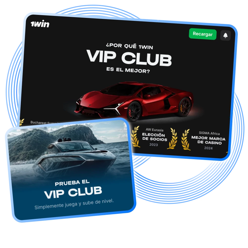 Conviértete en miembro del club VIP en el casino en línea 1win.